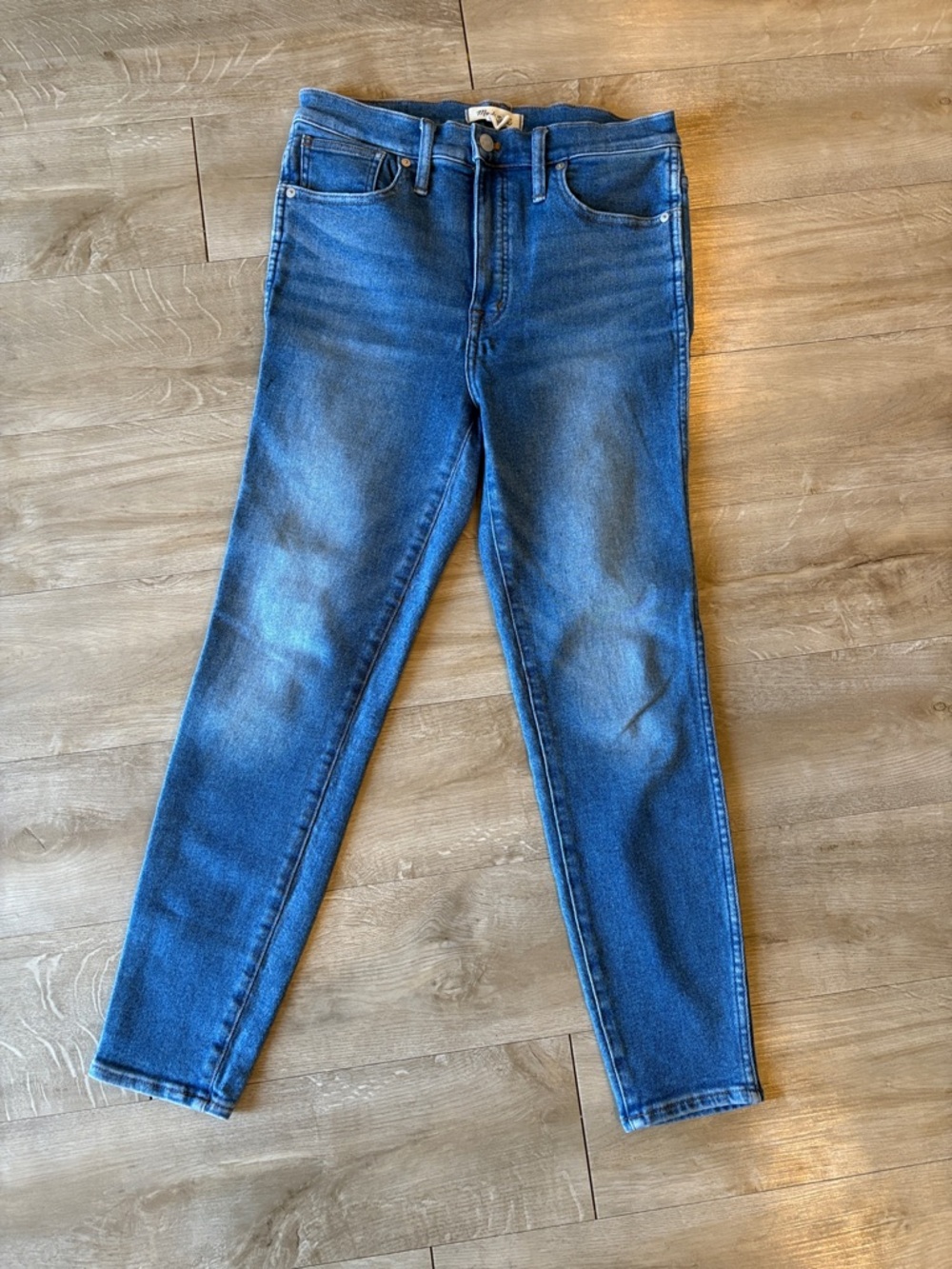 Madewell Women's 10" High Rise Skinny Crop Blue Jeans Size 29 Waist 30